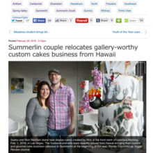Rick and Sasha Reichart, owners of cakelava custom cake studio, in Las Vegas Review Journal - View Las Vegas Review Journal - View
