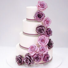 EMILY - ROSE CASCADE - with our handcrafted roses