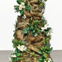 AARTI - ROCK - Sculpted giant jungle rock with our handcrafted plants and florals